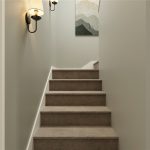 Stairway to Second Floor. Photo accuracy for floor plan and finishing. Virtually completed and staged.