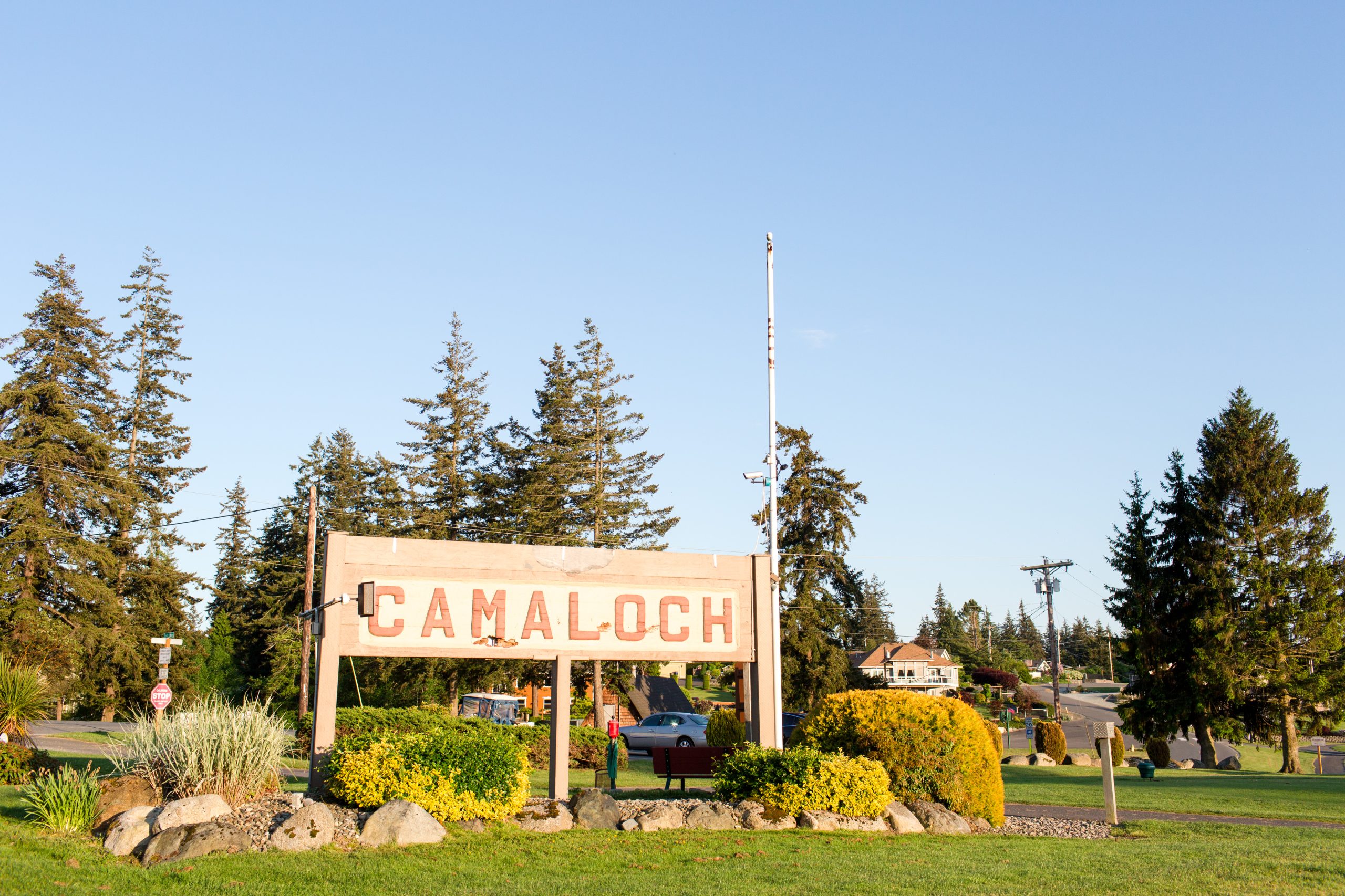 Camaloch Community Sign | Windermere Real Estate | Camano Island, WA