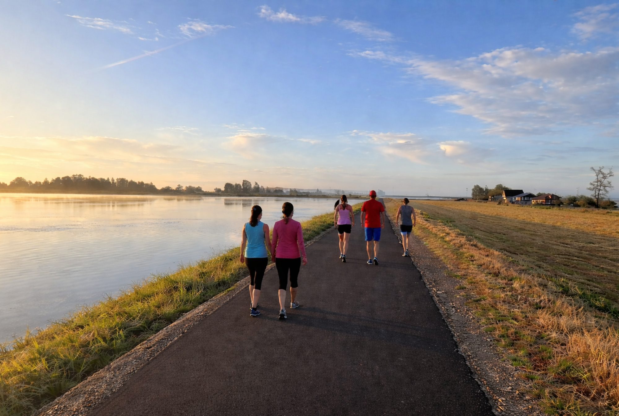 Walkers on Port Susan Trail